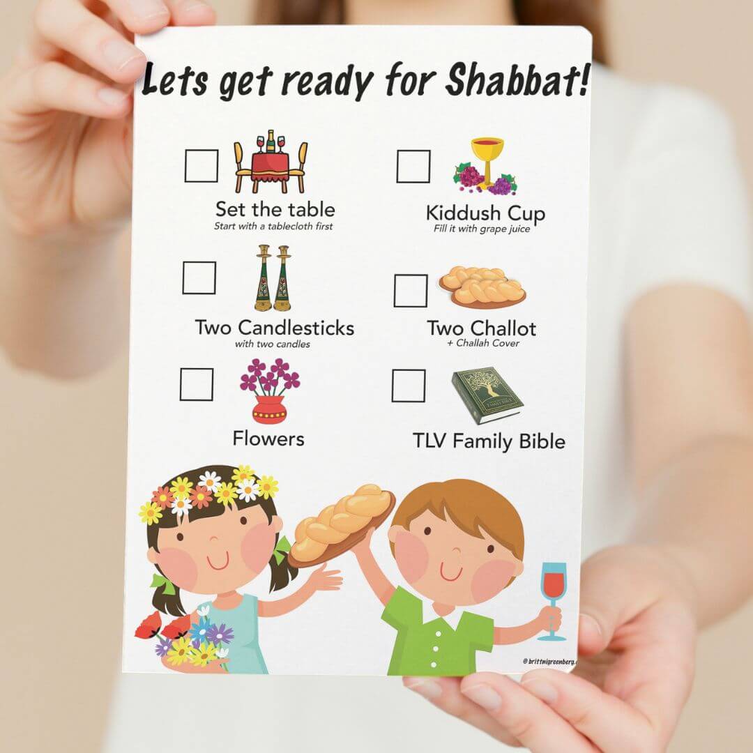 Free Download Shabbat Checklist for Children